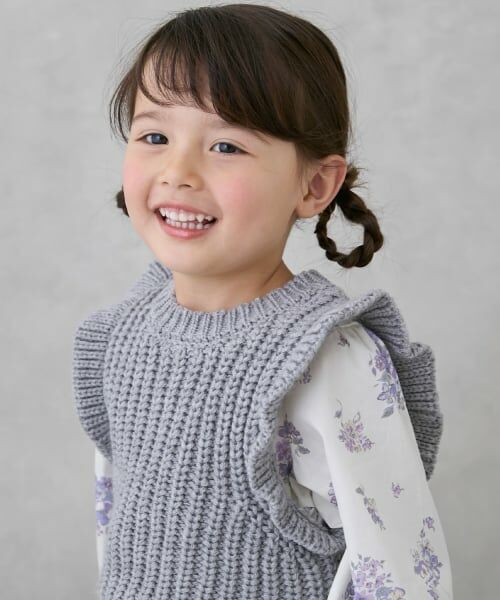 petit main / プティマイン ミニ丈・ひざ丈ワンピース | 【リンク】ベストつきワンピース | 詳細3