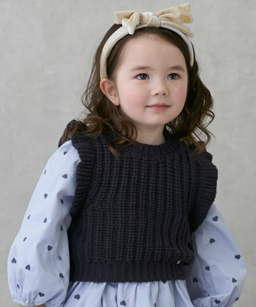 petit main / プティマイン ミニ丈・ひざ丈ワンピース | 【リンク】ベストつきワンピース | 詳細5