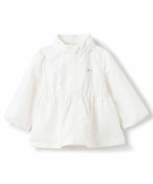 petit main / プティマイン ブルゾン | 【撥水加工】ペプラムウィンブレ（オフ ホワイト）
