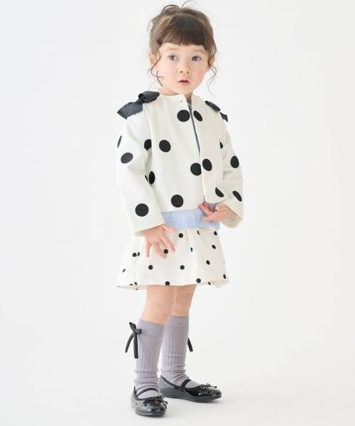 petit main / プティマイン ブルゾン | リボンショートジャケット | 詳細1