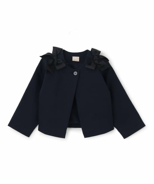 petit main / プティマイン ブルゾン | リボンショートジャケット | 詳細6