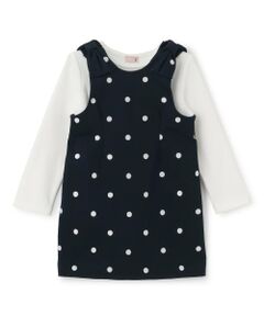 petit main / プティマイン ミニ丈・ひざ丈ワンピース | 【リンク】肩リボンジャンスカセット