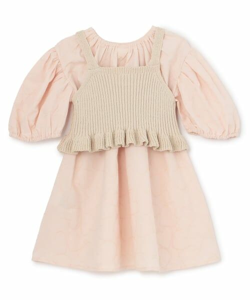 petit main / プティマイン ミニ丈・ひざ丈ワンピース | 【リンク】レースワンピースビスチェセット | 詳細1