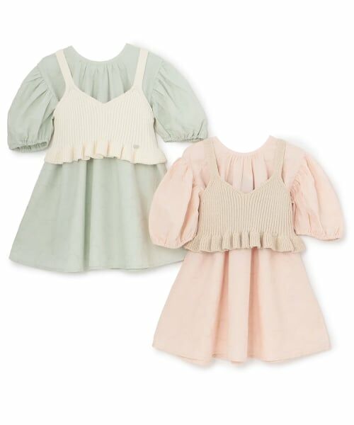 petit main / プティマイン ミニ丈・ひざ丈ワンピース | 【リンク】レースワンピースビスチェセット | 詳細13