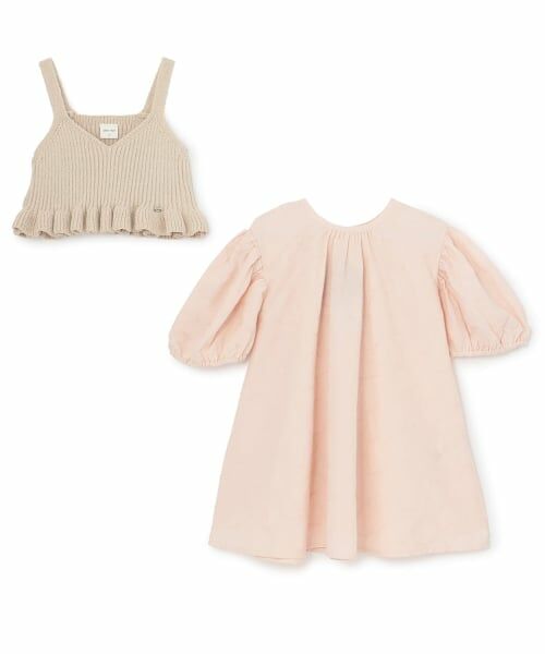 petit main / プティマイン ミニ丈・ひざ丈ワンピース | 【リンク】レースワンピースビスチェセット | 詳細2