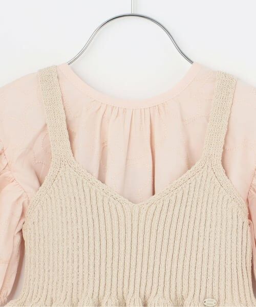 petit main / プティマイン ミニ丈・ひざ丈ワンピース | 【リンク】レースワンピースビスチェセット | 詳細3