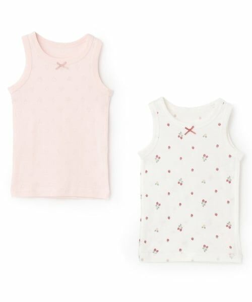 petit main / プティマイン その他インナー・ルームウェア | 【弱酸性】女児タンク肌着2P(ライト ピンク)
