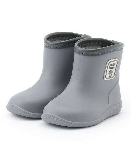 petit main / プティマイン レインシューズ | アソートレインブーツ（ブルー グレー）