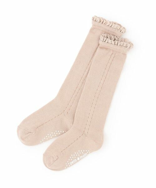 petit main / プティマイン ソックス | レースハイソックス（薄ベージュ）