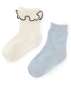petit main / プティマイン ソックス | フリルクルーソックス2P