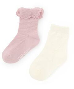 petit main / プティマイン ソックス | フリルクルーソックス2P