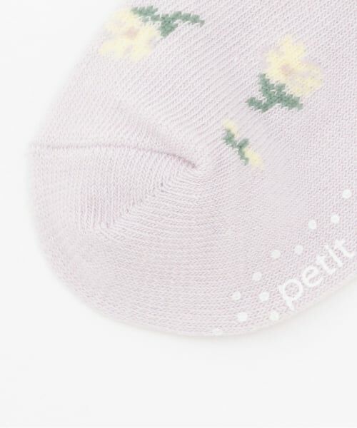 petit main / プティマイン ソックス | 花柄クルーソックス2P | 詳細2