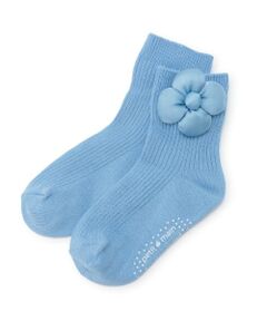 petit main / プティマイン ソックス | お花モチーフクルーソックス