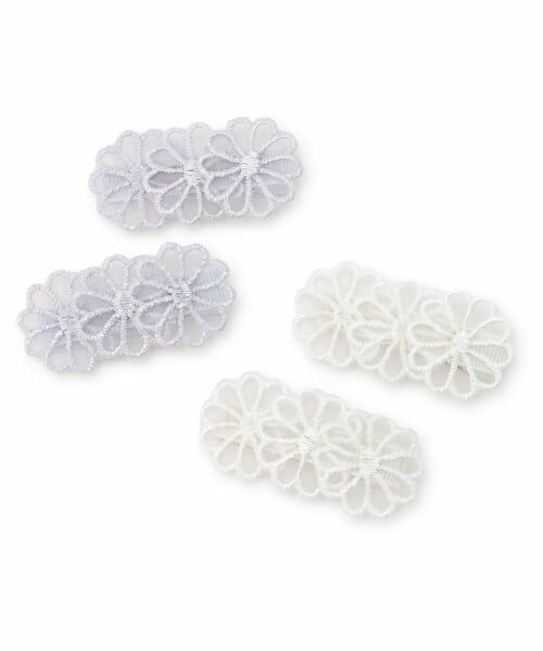 petit main / プティマイン ヘアピン | レースフラワーヘアクリップ2P | 詳細4