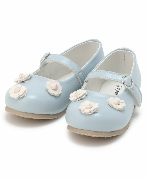 petit main / プティマイン パンプス | フラワーパンプス（サックス）