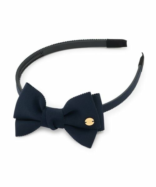 petit main / プティマイン カチューシャ・カチューム・その他 | サイドリボンカチューシャ（紺）