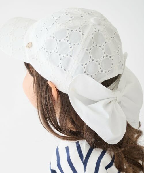petit main / プティマイン キャップ | 【UV加工】日よけリボンキャップ | 詳細2