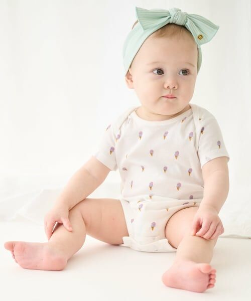 petit main / プティマイン ロンパース | 【弱酸性】ボディスーツ（ライラック）