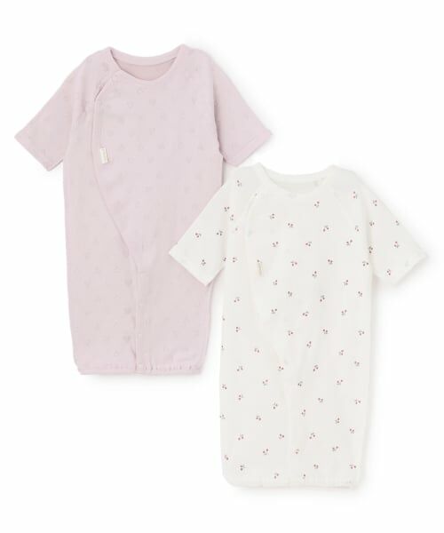 petit main / プティマイン ロンパース | 【弱酸性】7分袖2WAYオール（ピンク）