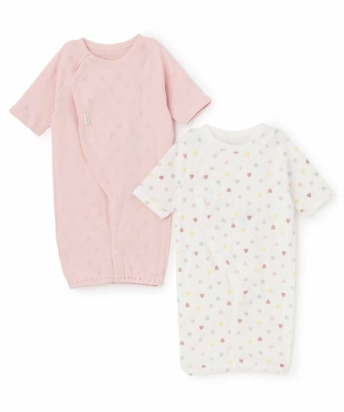 petit main / プティマイン ロンパース | 【弱酸性】7分袖2WAYオール（ライト オレンジ）