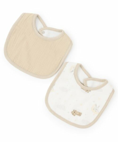 petit main / プティマイン スタイ・ビブ | ガーゼスタイ（黄）