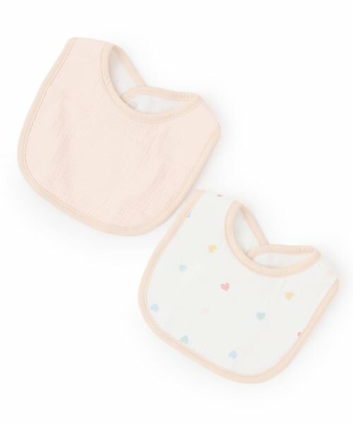 petit main / プティマイン スタイ・ビブ | ガーゼスタイ（ライト オレンジ）