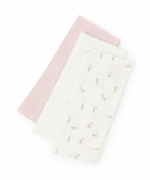 petit main / プティマイン ベビー・キッズグッズ | ガーゼ大3P（ライト ピンク）