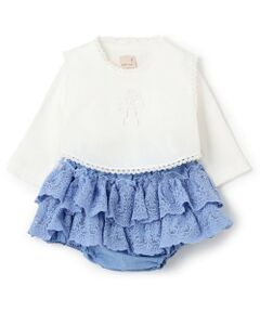 petit main / プティマイン ベビー・キッズウエア | ベストつきロンパース＋フリパンセット