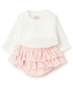 petit main / プティマイン ベビー・キッズウエア | ベストつきロンパース＋フリパンセット