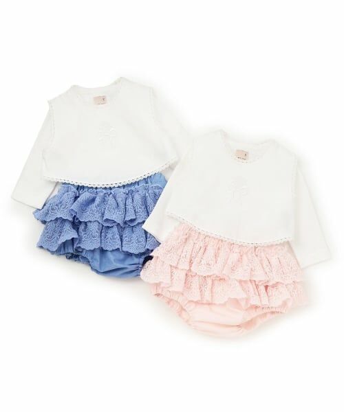 petit main / プティマイン ベビー・キッズウエア | ベストつきロンパース＋フリパンセット | 詳細15