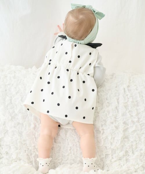 petit main / プティマイン ベビー・キッズウエア | 【リンク】ドット・花柄OPセットアップ | 詳細2