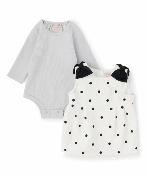 petit main / プティマイン ベビー・キッズウエア | 【リンク】ドット・花柄OPセットアップ | 詳細6