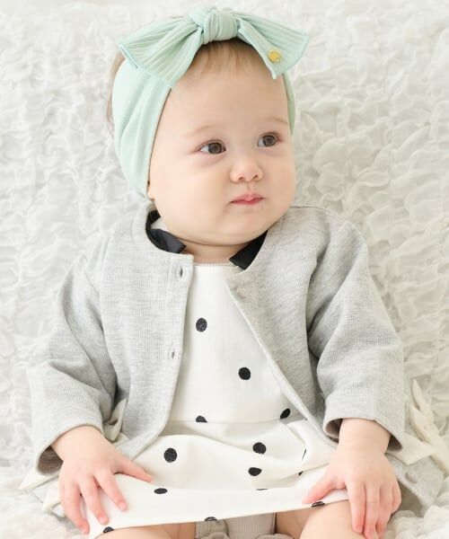 petit main / プティマイン ベビー・キッズウエア | 【リンク】リボンカーディガン | 詳細1