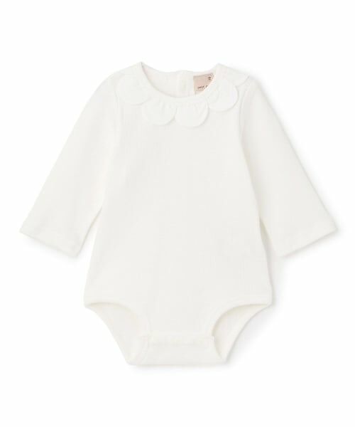 petit main / プティマイン ロンパース | スカラップ衿ロンパース（オフ ホワイト）