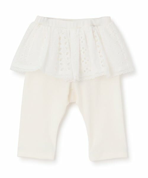 petit main / プティマイン レギンス・スパッツ | 【リンク】レーススカートつきレギンス（アイボリー）