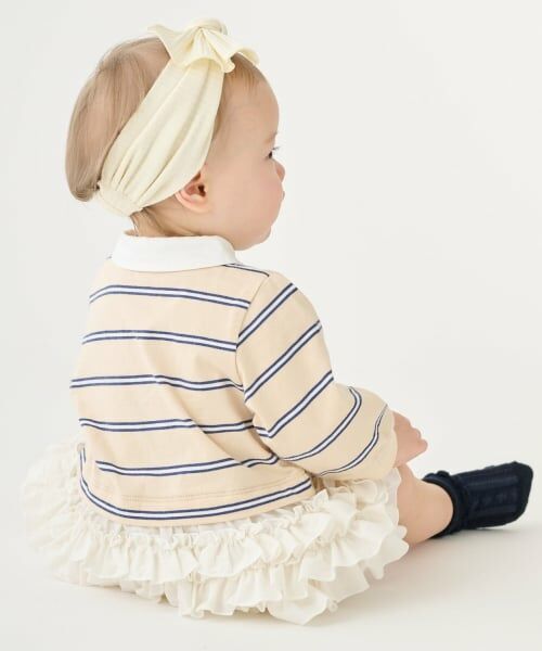 petit main / プティマイン ロンパース | 【リンク】ラガー衿ドッキングロンパース | 詳細1