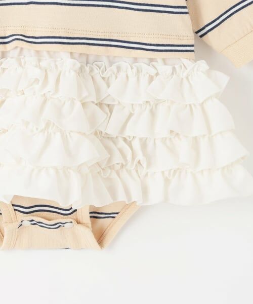 petit main / プティマイン ロンパース | 【リンク】ラガー衿ドッキングロンパース | 詳細10