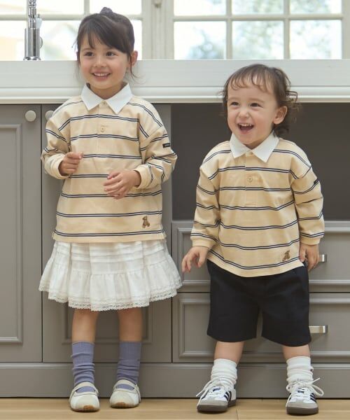 petit main / プティマイン ロンパース | 【リンク】ラガー衿ドッキングロンパース | 詳細3