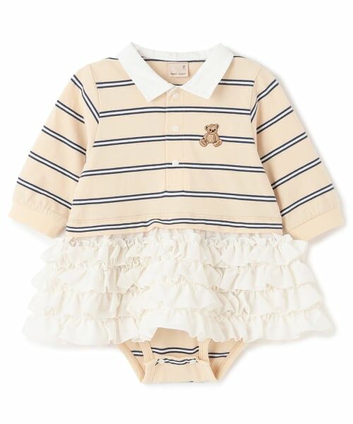 petit main / プティマイン ロンパース | 【リンク】ラガー衿ドッキングロンパース | 詳細5