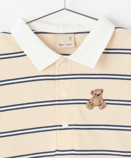 petit main / プティマイン ロンパース | 【リンク】ラガー衿ドッキングロンパース | 詳細7