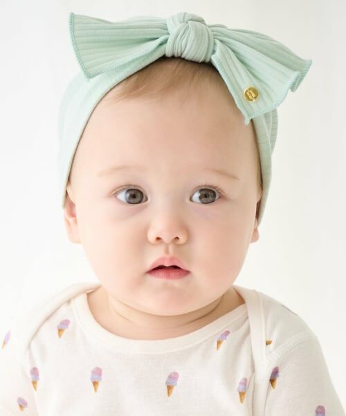 petit main / プティマイン ベビー・キッズグッズ | リボンヘアバンド（ライト グリーン）