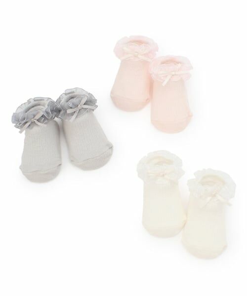 petit main / プティマイン ベビー・キッズウエア | オーガンジーフリルカップソックス | 詳細5