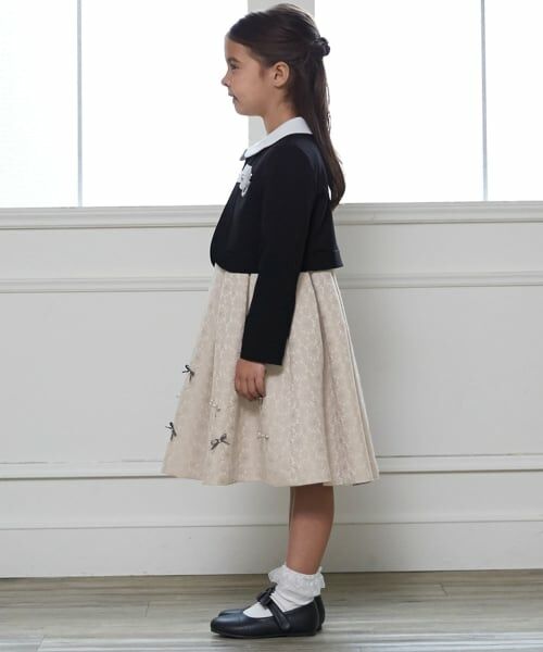 petit main / プティマイン セットアップ | 【フォーマル】ジャガードリボンOP+衿つきJKセット | 詳細1