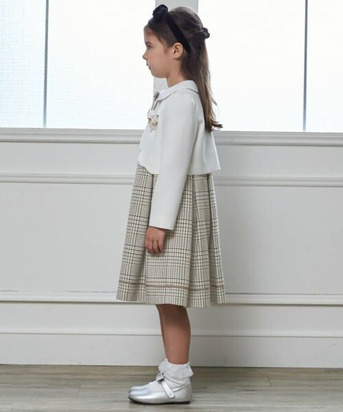 petit main / プティマイン セットアップ | 【フォーマル】チェックOP+スカラップJKセット | 詳細1