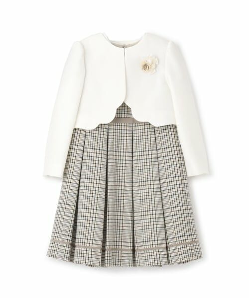 petit main / プティマイン セットアップ | 【フォーマル】チェックOP+スカラップJKセット | 詳細7