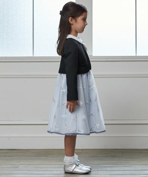 petit main / プティマイン セットアップ | 【フォーマル】フラワー刺しゅうOP+衿つきJKセット | 詳細3