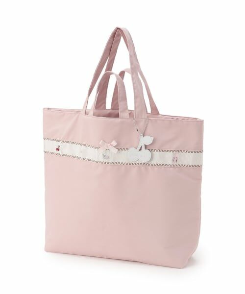 petit main / プティマイン トートバッグ | 【通園・通学グッズ】GIRLS刺しゅうレッスンバッグ（ライト ピンク）