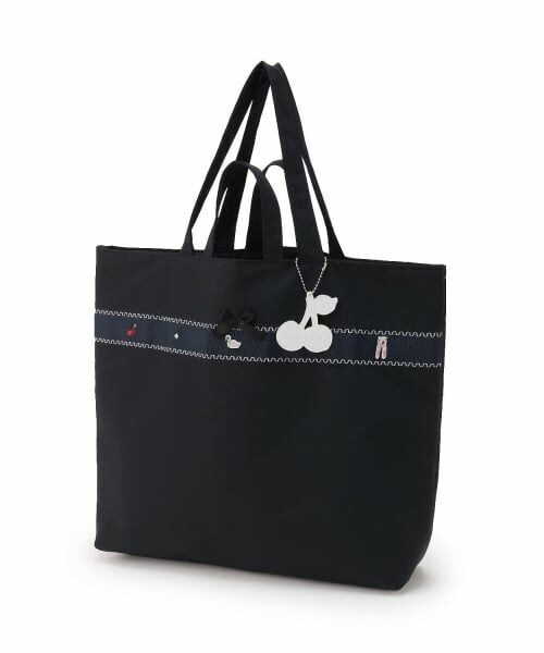 petit main / プティマイン トートバッグ | 【通園・通学グッズ】GIRLS刺しゅうレッスンバッグ（紺）