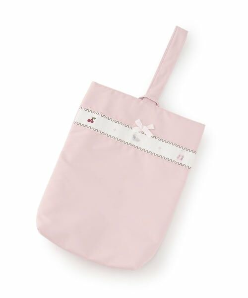 petit main / プティマイン トートバッグ | 【通園・通学グッズ】GIRLS刺しゅうシューズバッグ（ライト ピンク）