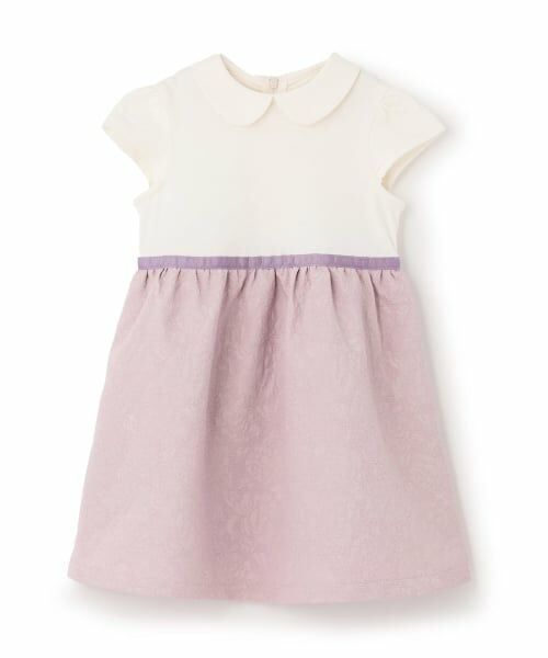 petit main / プティマイン ミニ丈・ひざ丈ワンピース | 【セミフォーマル】ジャガード切り替えワンピース | 詳細2